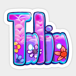 Female Girls First name Talia Sticker